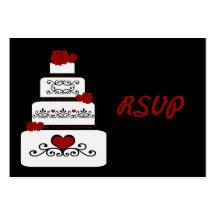 Wedding Cake RSVP Insert Business Cards