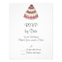 Wedding Cake RSVP Invitation