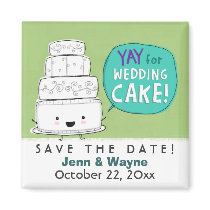 Wedding Cake Save the Date Refrigerator Magnet