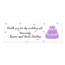 Wedding Cake Thank You Business Card Template