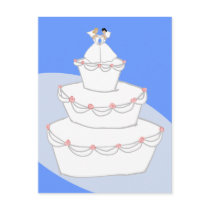 Wedding Cake Two Brides Postcard