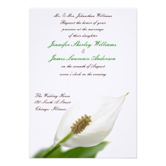 White Calla Lily Invites 494 White Calla Lily Invitation Templates Calla Wedding Invitation Templates