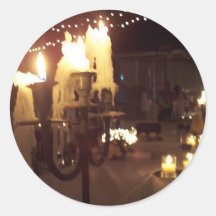 Wedding candles round stickers