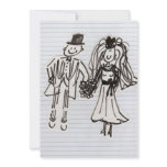 WEDDING CARTOON BRIDE AND GROOM invitations