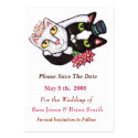 Wedding Cat Groom & Bride Save The Date Card business cards