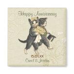 Wedding Cats Anniversary - Customize Fridge Magnets