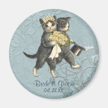 Wedding Cats Refrigerator Magnet