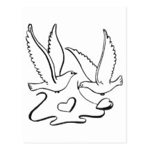 Wedding Ceremony Doves Post Card
