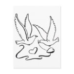 Wedding Ceremony Doves Post Card