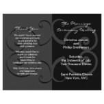 Wedding Ceremony Program Black Butterfly Curve Flyer Design