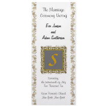 Wedding Ceremony Program Gold Leaf