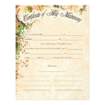 Wedding Certificate Letterhead Template