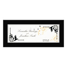 Wedding Church Program - Delicate Orange Flowers Full Color Rack Card