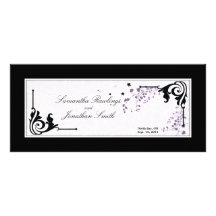 Wedding Church Program - Delicate Purple Flowers Rack Card Design