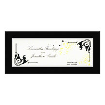 Wedding Church Program - Delicate Yellow Flowers Full Color Rack Card