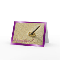 Wedding Congratulations. Beach wedding congrats Greeting Card
