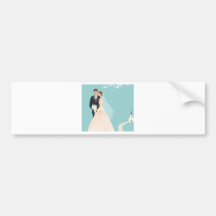 wedding couple bumper sticker