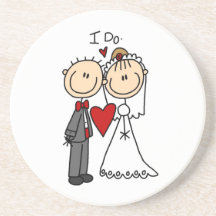Wedding Couple I Do T-shirts and Gifts Drink Coasters