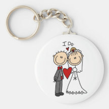 Wedding Couple I Do T-shirts and Gifts Key Chains