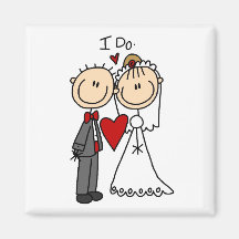 Wedding Couple I Do T-shirts and Gifts Refrigerator Magnets
