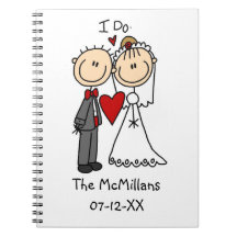 Wedding Couple I Do T-shirts and Gifts Note Books