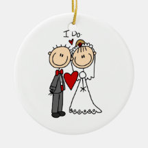 Wedding Couple I Do T-shirts and Gifts Ornaments