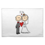 Wedding Couple I Do T-shirts and Gifts Place Mats