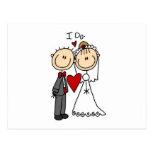 Wedding Couple I Do T-shirts and Gifts Postcards
