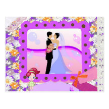 wedding couple post card