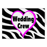Wedding Crew Zebra Stripes Card