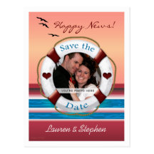 Wedding Cruise Save the Date Photo Frame Postcard