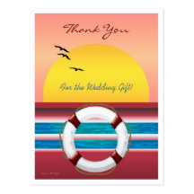 Wedding Cruise Thank you for gift - Postcard