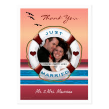 Wedding Cruise Thank you Photo Frame - Postcard