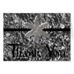 Wedding Crumpled Foil "Thank you" Greeting Card