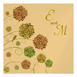 Wedding Dahlia Garden Gold Personalized Invitation
