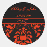 Wedding Date  - - - Customized Round Stickers