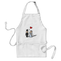 "Wedding Day" couple design Aprons