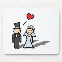 "Wedding Day" couple design Mouse Mats