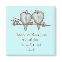 Wedding Day Lovebirds Magnet
