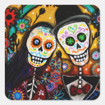 WEDDING DIA DE LOS MUERTOS STICKER