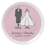 Wedding Doodles Party Plate