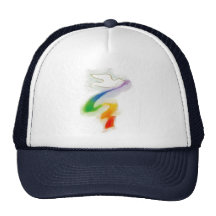 Wedding Dove with Rainbow Ribbon Trucker Hat