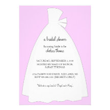 Wedding Dress Bridal Shower Invitation {Blush}