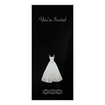 Wedding Dress with Diamond Invitations