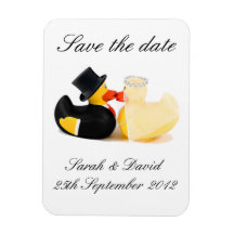 Wedding ducks 2 ...  save the date magnet