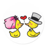 Wedding ducks stickers