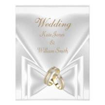 Wedding Elegant White Gold Rings Announcements