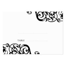 Wedding escort seating card custom print elegant business card template