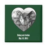 WEDDING FAVOR: HORSES: HITCHED: PENCIL, HEART magnets