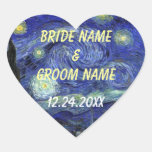 Wedding favor stickers.  Starry Night